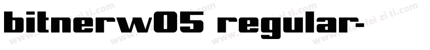 bitnerw05 regular字体转换